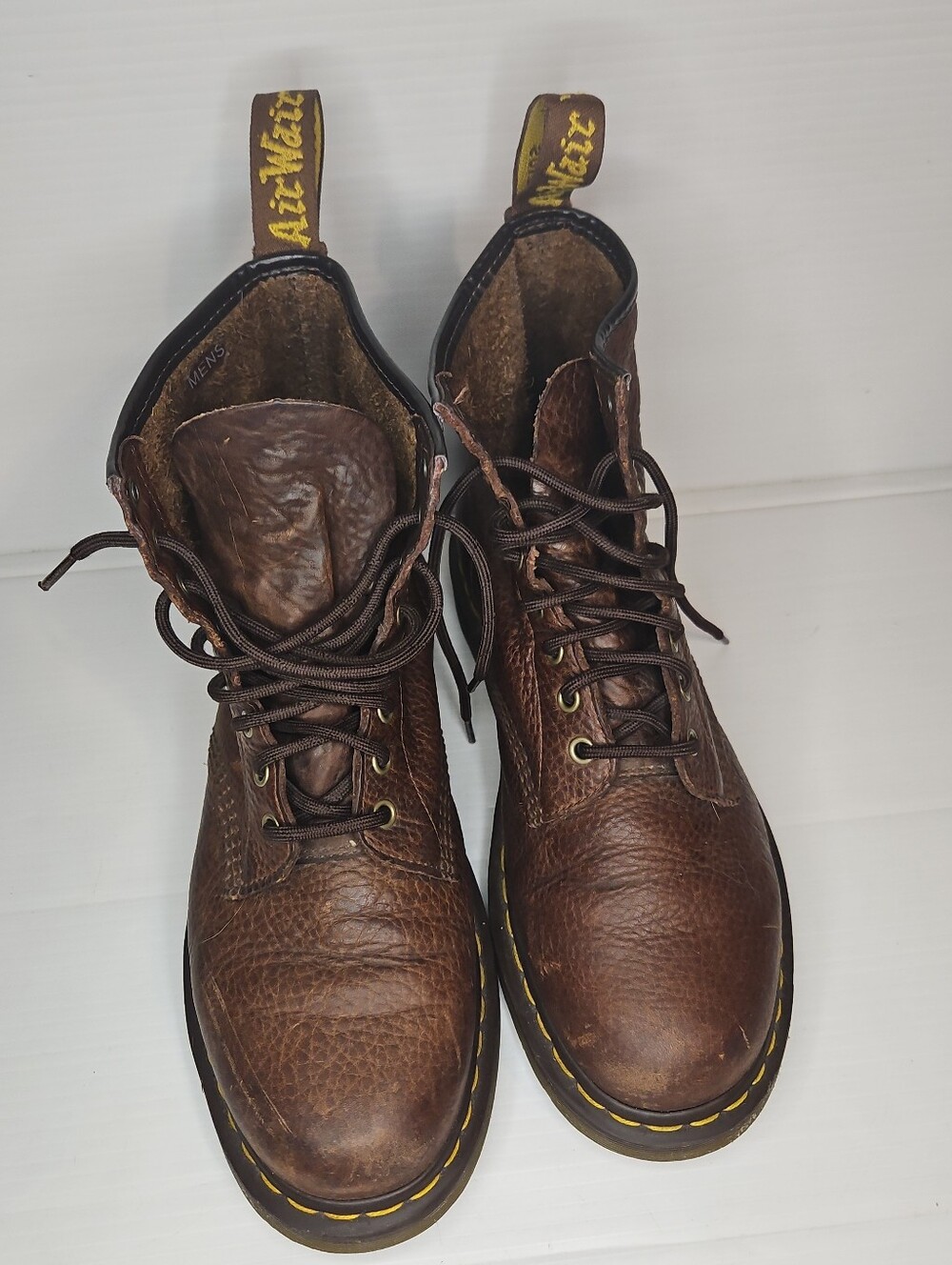 Dr.Martens 1460 Pascal Ambassador Cask Brown Leather Boots Men 10 Soft Broken in
